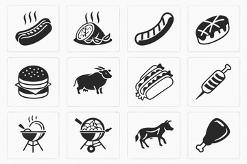 set of food icons