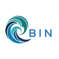 BIN Modern Wave -Inspired Abstract Logo Design BIN Later Logo, with BAA Text on White Background
