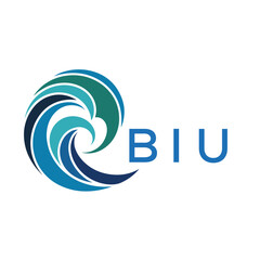 BIU Modern Wave -Inspired Abstract Logo Design BIU Later Logo, with BAA Text on White Background
