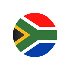 south africa round flag, vector isolated on transparent background  © max