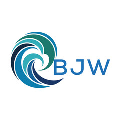 BJW Modern Wave -Inspired Abstract Logo Design BJW Later Logo, with BAA Text on White Background

