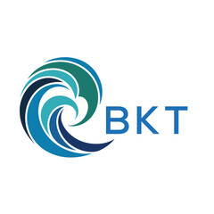 BKT Modern Wave -Inspired Abstract Logo Design BKT Later Logo, with BAA Text on White Background
