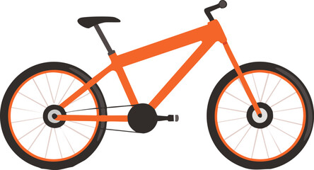 red bicycle on white background