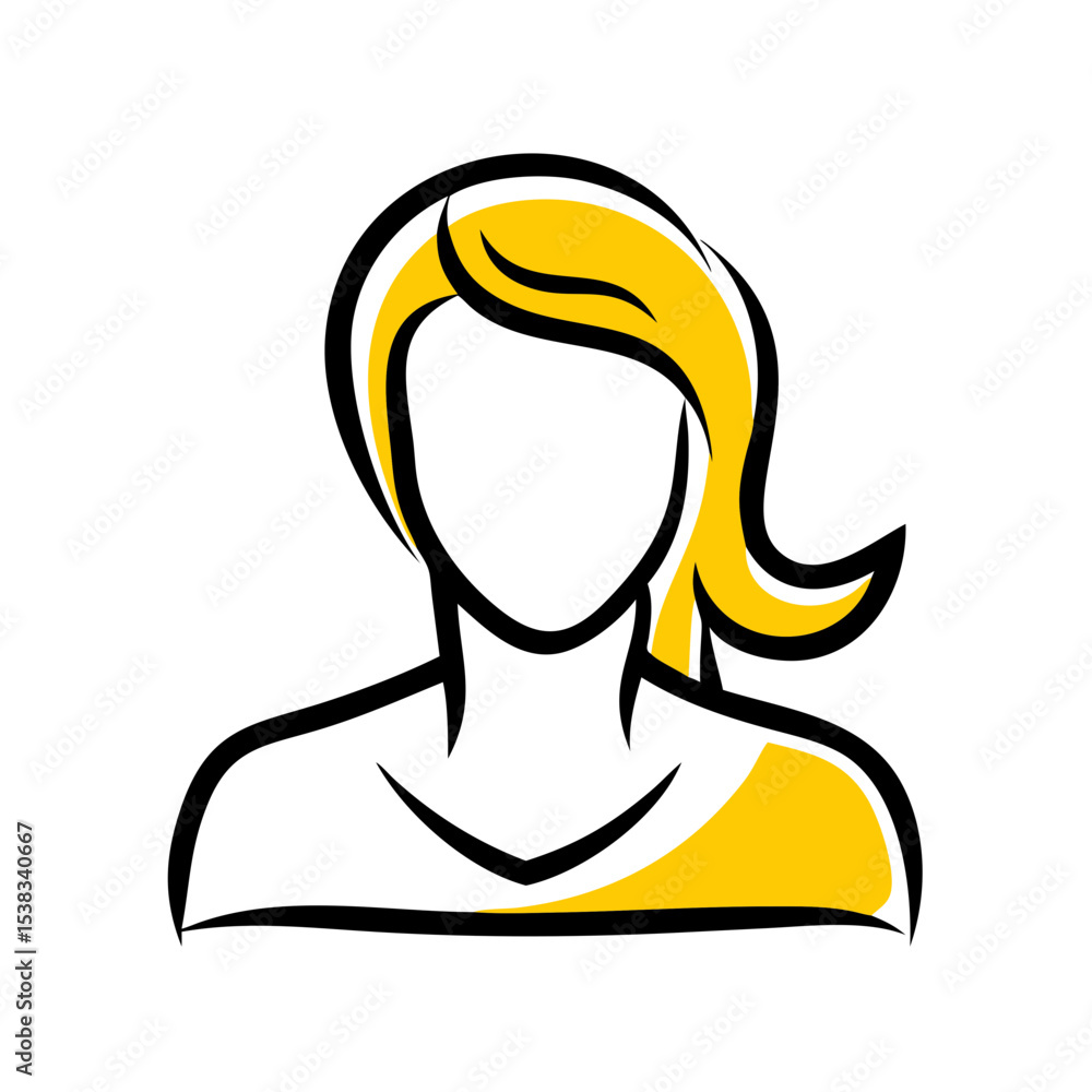 Poster profile on transparent background for web and graphic design