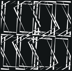 Black abstract line geometric pattern. Perfect for print, design and textile. Abstract wave backgrounds with seamless geometric pattern. Seamless abstract geometric pattern. Vector Illustration.