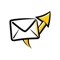 Send on transparent background for web and graphic design