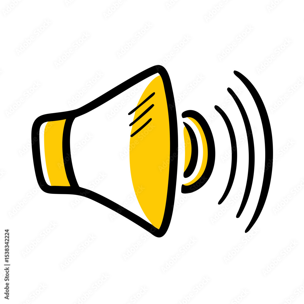Poster speaker on transparent background for web and graphic design