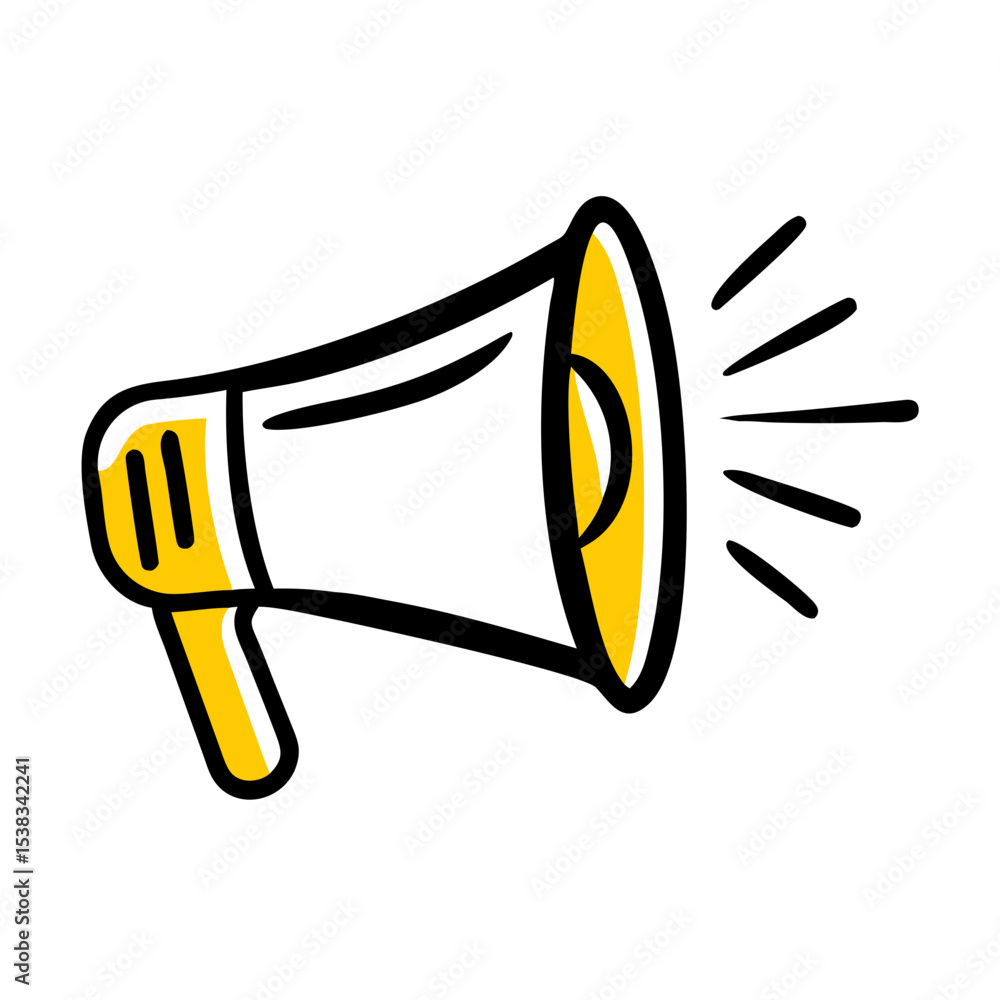 Poster speaker icon on transparent background for web and graphic design