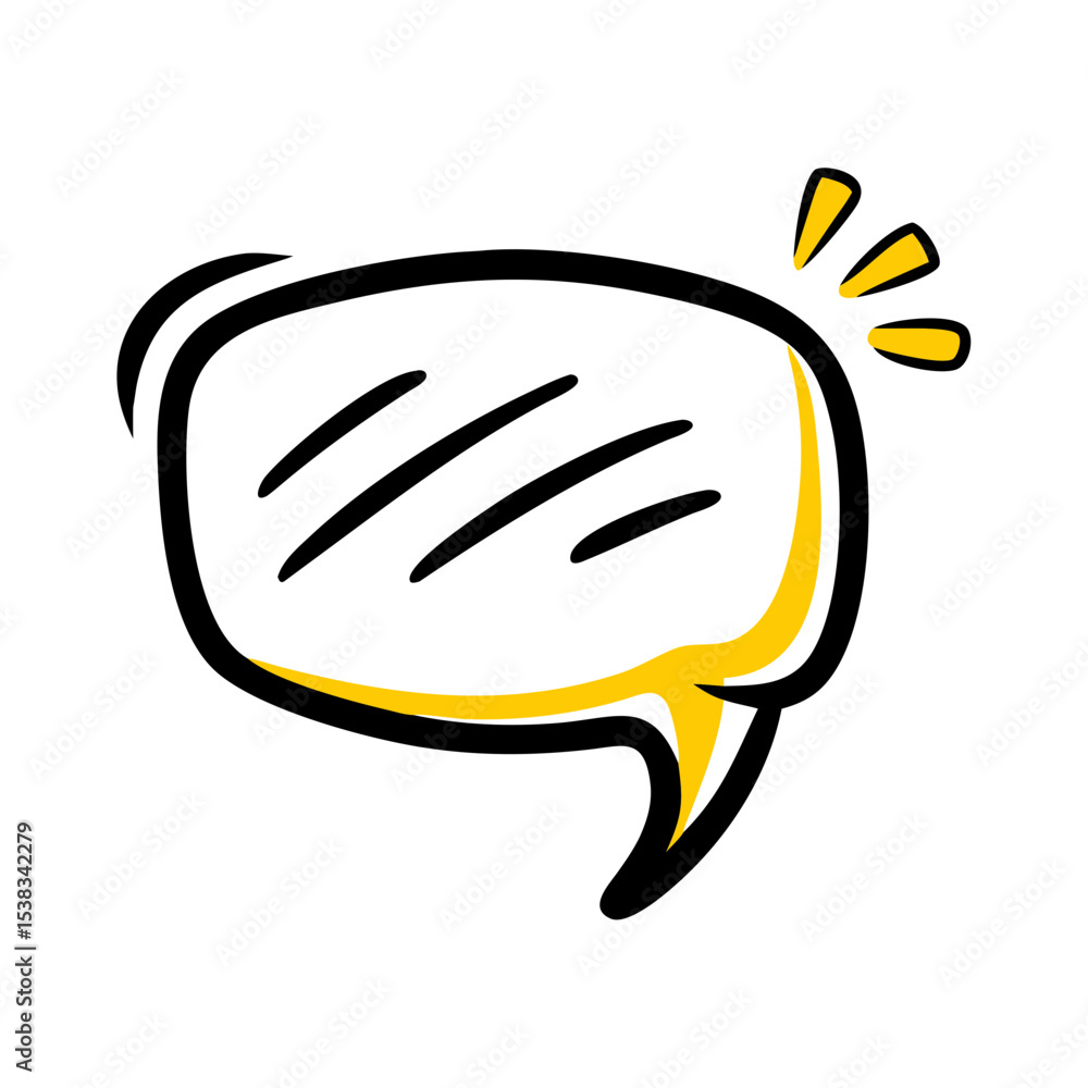 Aufkleber speech bubble on transparent background for web and graphic design