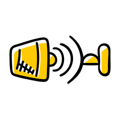 Sound level slider icon on transparent background for web and graphic design