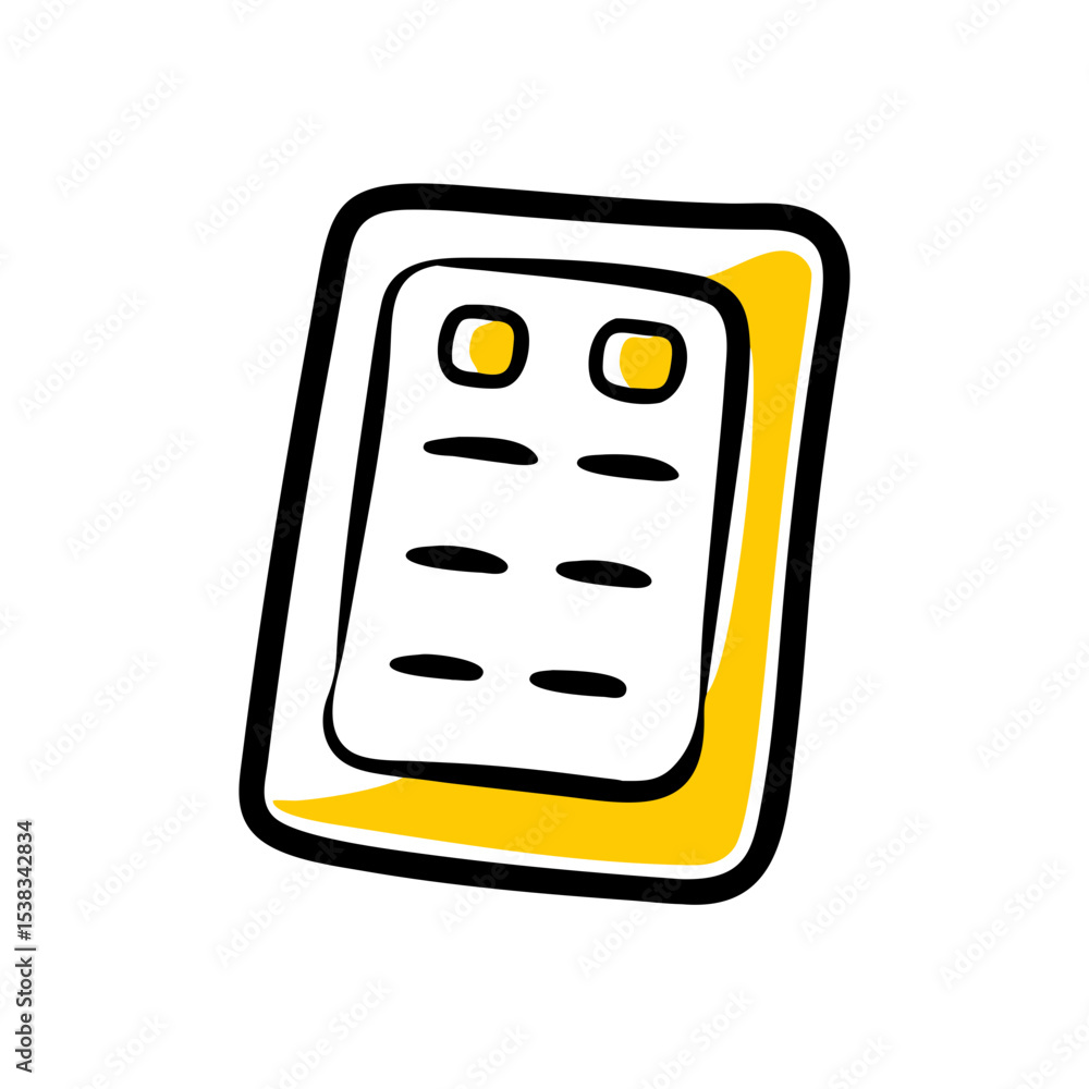 Poster tablet icon on transparent background for web and graphic design