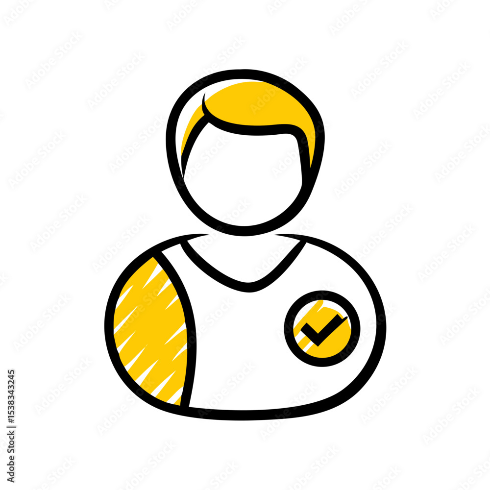 Poster user profile contact on transparent background for web and graphic design