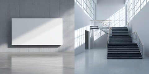 Obraz premium Blank billboard template mockup banner