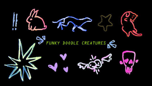 Funky Doodle Creatures