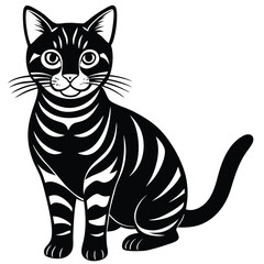 amrican shortheair vector sihouette