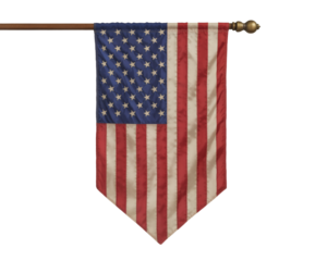 A Detailed Hanging Flag Design Symbolizing the American Spirit of the United States
