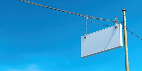 Obraz premium Blank minimal shop signboard mockup banner