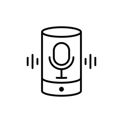 Vector line icon related to voice assistant. Perfect Line. Editable Stroke.