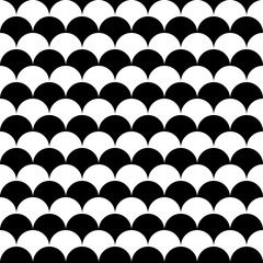 Modern black and white circular overlapping pattern – seamless, stylish, and perfect for branding, packaging, or digital design. Ideal for backgrounds or textures. Trendy and versatile.