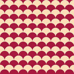 Modern red and cream circular overlapping pattern &ndash; seamless, stylish, and perfect for branding, packaging, or digital design. Ideal for backgrounds or textures. Trendy and versatile.