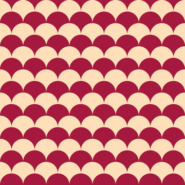 Modern red and cream circular overlapping pattern &ndash; seamless, stylish, and perfect for branding, packaging, or digital design. Ideal for backgrounds or textures. Trendy and versatile.