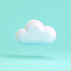 White clouds floating on blue background