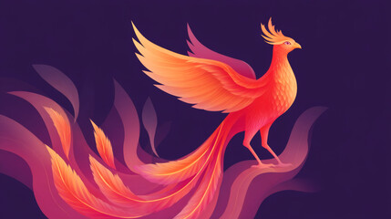 Fire Phoenix Illustration