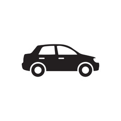 Obraz premium Minimal black car vector illustration