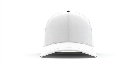 Fototapeta premium Blank white baseball hat mockup banner