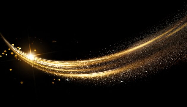 glittering elegant shine golden swoosh