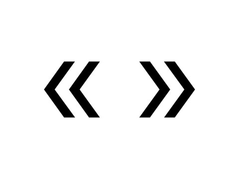 Double angle quotation marks &laquo; &raquo;