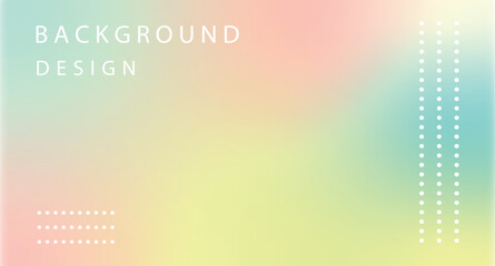 Soft Pastel Green, Peach, and Aqua Vector Blurred Background. Colorful illustration in abstract style with gradient. Elegant background for a brand book, digital presentation, modern design project.
