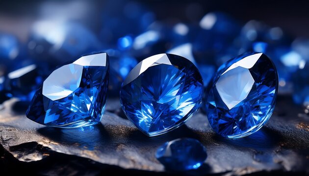 detailed blue sapphire gems