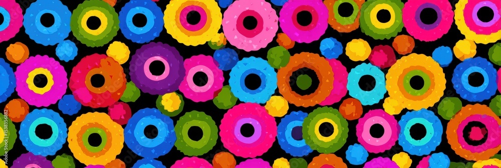 Poster Uncomfortable Repetition Pattern Featuring Clashing Colors in a Vibrant Abstract Design