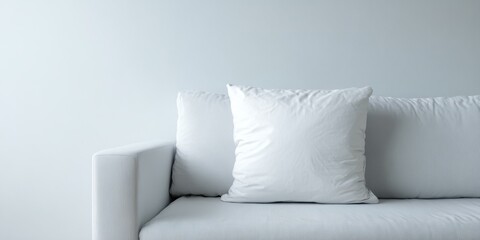 Naklejka premium Blank white pillow mockup banner