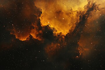 Obraz premium A breathtaking view of a fiery nebula in the vast expanse of space.