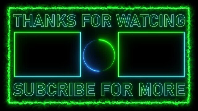 Live Streaming Overlay Subscribe text Animation On Air Neon Glow Sign animation on Black Background Overlay OBS or Streamlabs Studio hi-tech overlay for streamers.