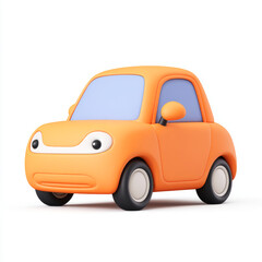Orange cartoon car