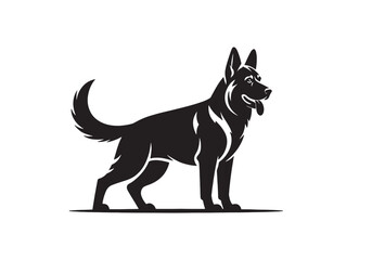 German Shepherd Dog Vector Illustration Design