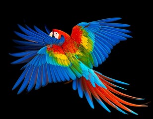 Fototapeta premium blue and yellow macaw