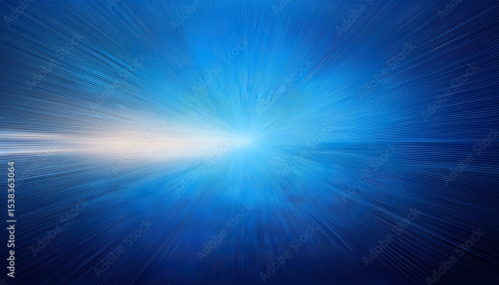 Wall mural abstract blue background with particles lines and bokeh