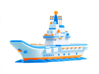 Cartoon aircraft carrier model