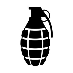 Highly Detailed Black and White Hand Grenade Illustration with a Textured Shell