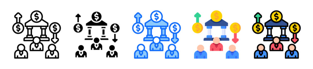 Credit Union Icon Multiple Style