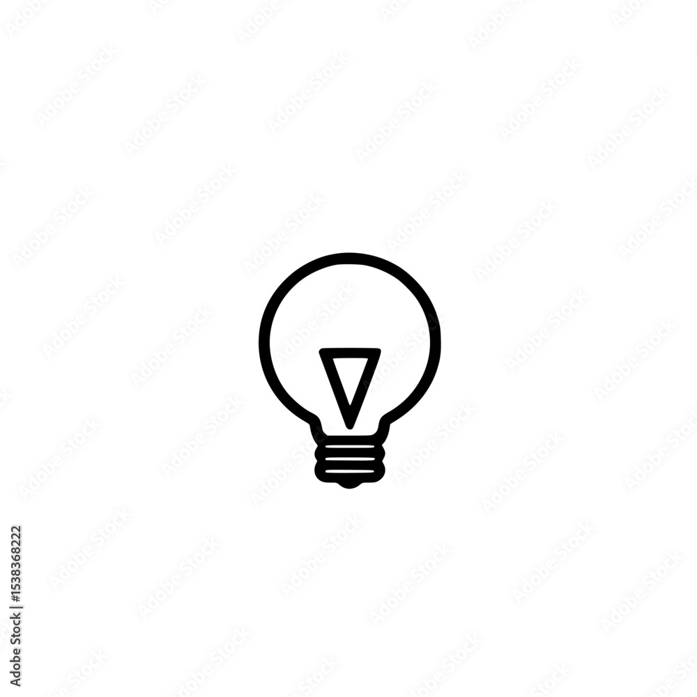 Poster set of black icons featuring various lightbulb designs and styles for digital graphics projects and 