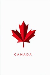 Fototapeta premium Celebrating Canada Day with a vibrant maple leaf on a clean white background Generative AI