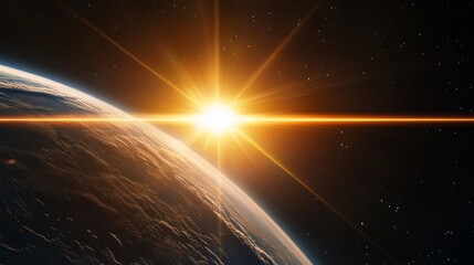Realistic bright lens flare effect in high definition with glowing light beams, glare, bokeh circles and radial rays on black background, ideal for compositing and enhancing digital visual projects