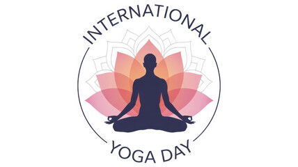 International Yoga Day, isolated on transparent background, Generative ai.