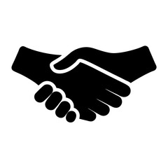 Conceptual Black and White Image Illustrating a Business Handshake Partnership Agreement