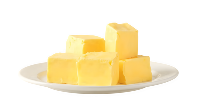 piece of cheese on a plate